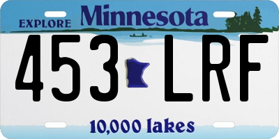 MN license plate 453LRF