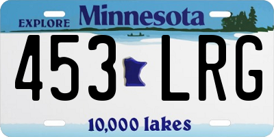 MN license plate 453LRG