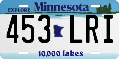 MN license plate 453LRI