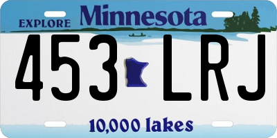 MN license plate 453LRJ