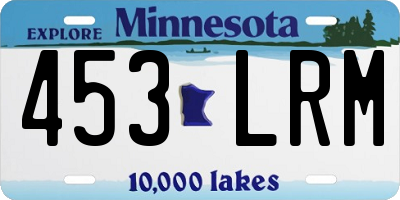 MN license plate 453LRM