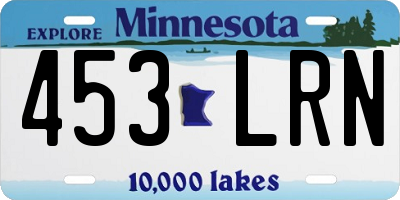 MN license plate 453LRN