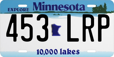 MN license plate 453LRP
