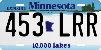 MN license plate 453LRR