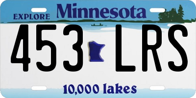 MN license plate 453LRS