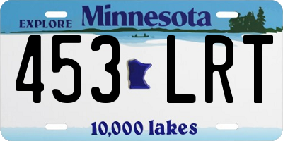 MN license plate 453LRT