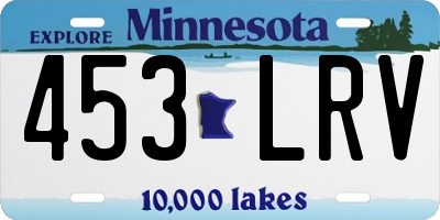 MN license plate 453LRV