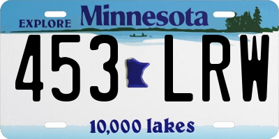 MN license plate 453LRW