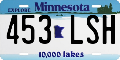 MN license plate 453LSH