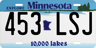 MN license plate 453LSJ