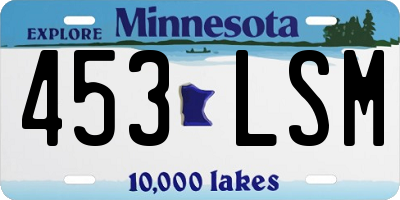 MN license plate 453LSM