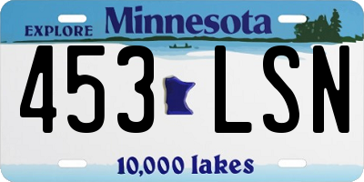 MN license plate 453LSN