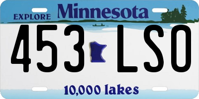 MN license plate 453LSO