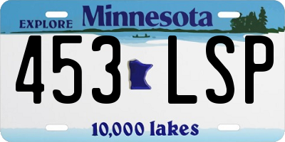 MN license plate 453LSP