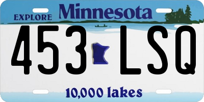 MN license plate 453LSQ