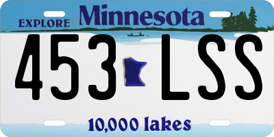 MN license plate 453LSS