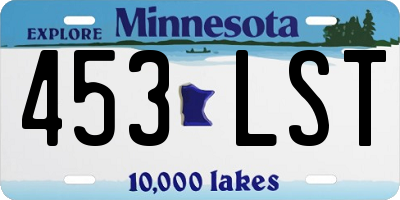 MN license plate 453LST