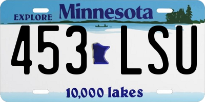 MN license plate 453LSU