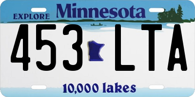 MN license plate 453LTA