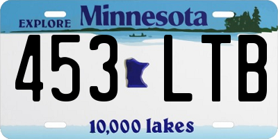 MN license plate 453LTB