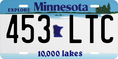 MN license plate 453LTC
