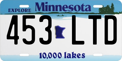 MN license plate 453LTD