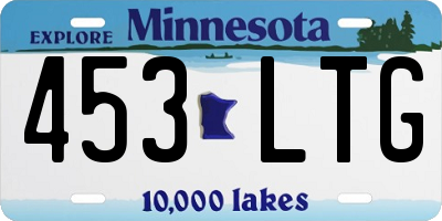 MN license plate 453LTG