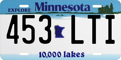 MN license plate 453LTI