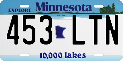 MN license plate 453LTN