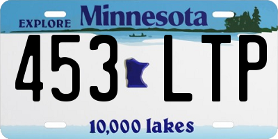 MN license plate 453LTP