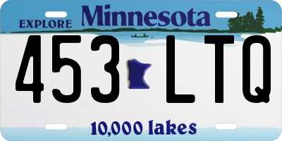 MN license plate 453LTQ