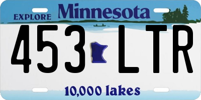 MN license plate 453LTR