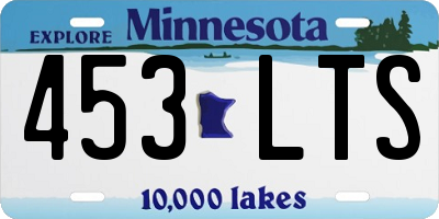 MN license plate 453LTS