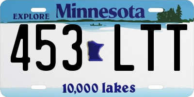 MN license plate 453LTT