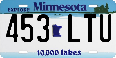 MN license plate 453LTU