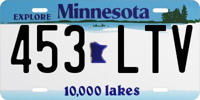 MN license plate 453LTV