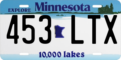 MN license plate 453LTX