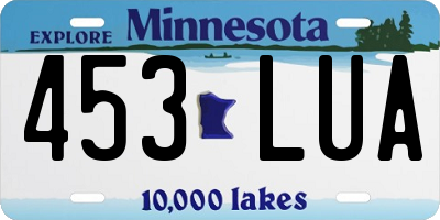 MN license plate 453LUA