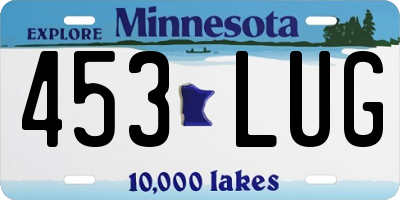 MN license plate 453LUG