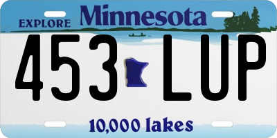 MN license plate 453LUP