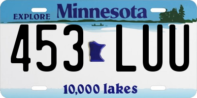 MN license plate 453LUU