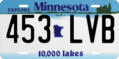 MN license plate 453LVB