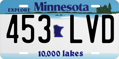 MN license plate 453LVD