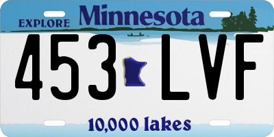 MN license plate 453LVF