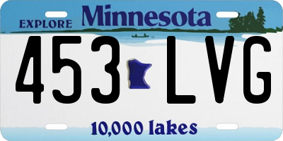 MN license plate 453LVG
