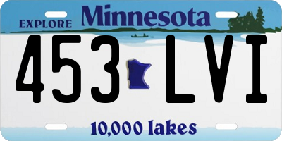 MN license plate 453LVI