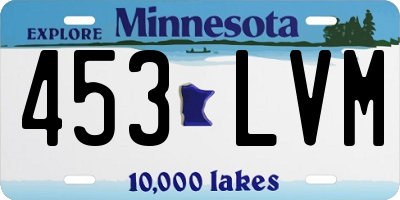 MN license plate 453LVM