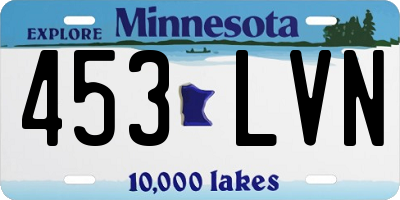 MN license plate 453LVN