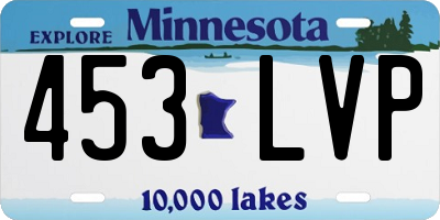 MN license plate 453LVP