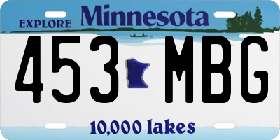 MN license plate 453MBG